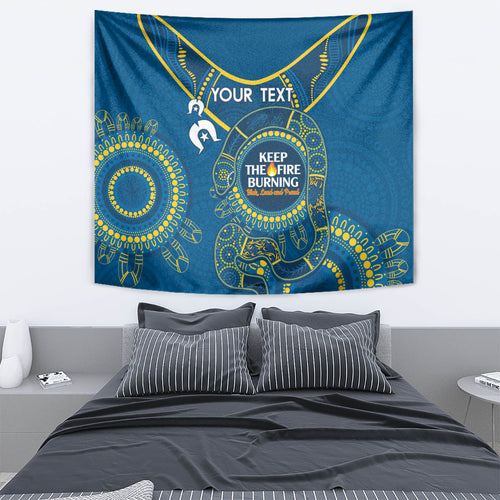 Custom NRL Eels NAIDOC Week Tapestry Keep The Fire Burning Indigenous Art