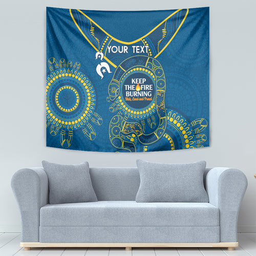 Custom NRL Eels NAIDOC Week Tapestry Keep The Fire Burning Indigenous Art