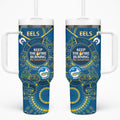 NRL Eels NAIDOC Week Tumbler With Handle Keep The Fire Burning Indigenous Art