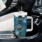 NRL Eels NAIDOC Week Tumbler With Handle Keep The Fire Burning Indigenous Art