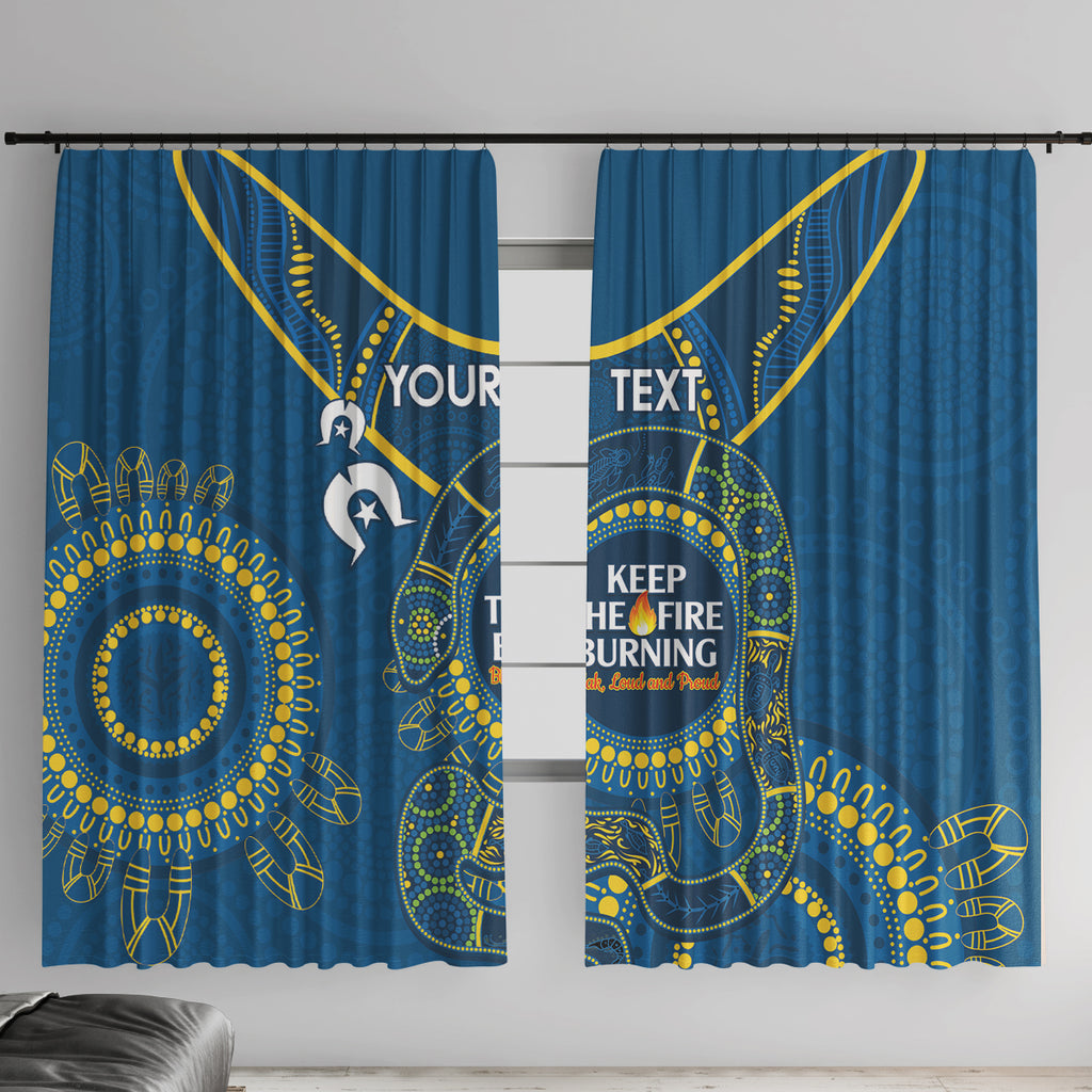 Custom NRL Eels NAIDOC Week Window Curtain Keep The Fire Burning Indigenous Art