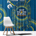 Custom NRL Eels NAIDOC Week Window Curtain Keep The Fire Burning Indigenous Art