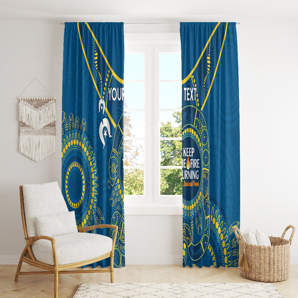 Custom NRL Eels NAIDOC Week Window Curtain Keep The Fire Burning Indigenous Art