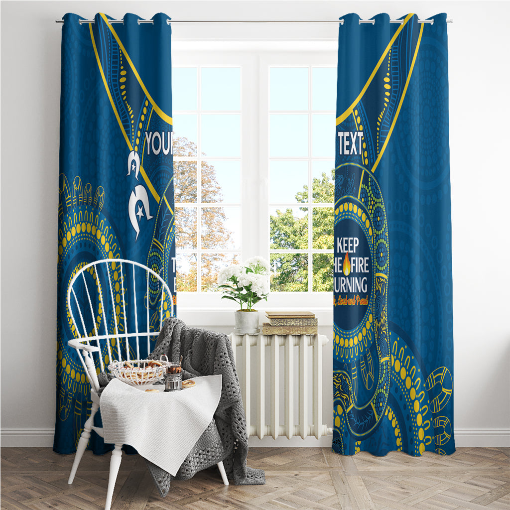 Custom NRL Eels NAIDOC Week Window Curtain Keep The Fire Burning Indigenous Art