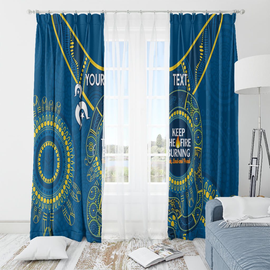 Custom NRL Eels NAIDOC Week Window Curtain Keep The Fire Burning Indigenous Art
