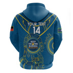 Custom NRL Eels NAIDOC Week Zip Hoodie Keep The Fire Burning Indigenous Art