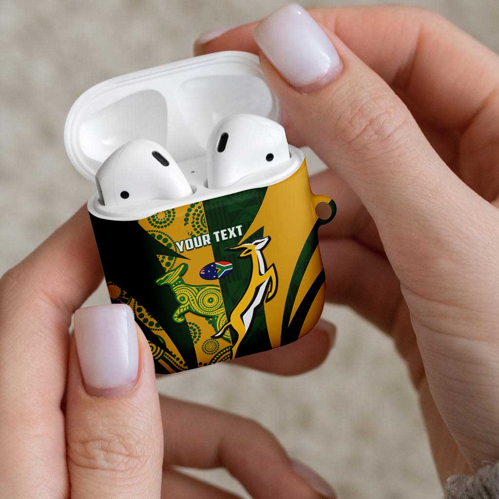 South Africa Australia Rugby Custom AirPods Case Springboks Wallabies Together - Aussie Hoodie