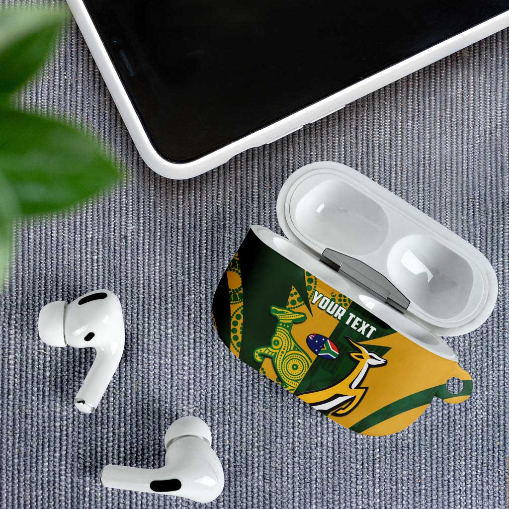 South Africa Australia Rugby Custom AirPods Case Springboks Wallabies Together - Aussie Hoodie