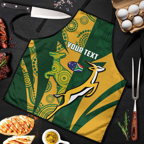 South Africa Australia Rugby Custom Apron Springboks Wallabies Together - Aussie Hoodie