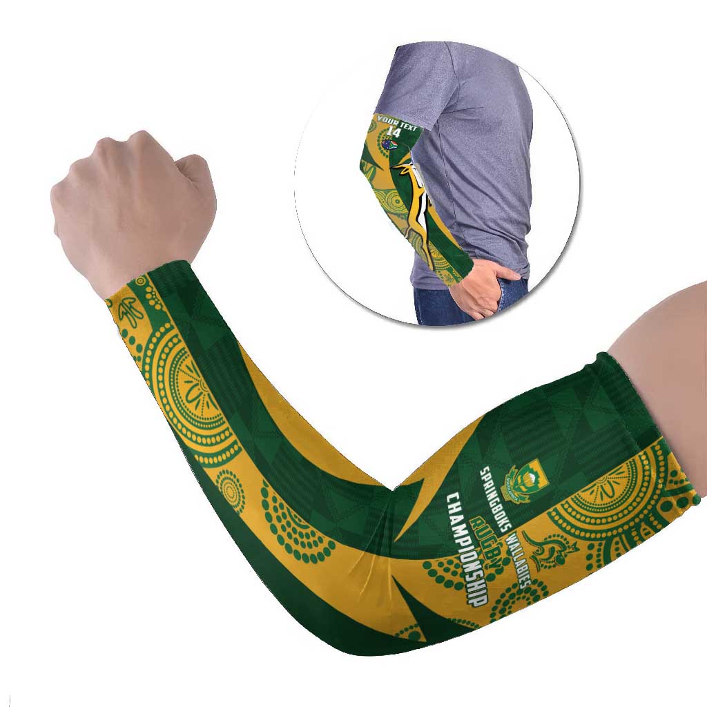 South Africa Australia Rugby Custom Arm Sleeves Springboks Wallabies Together - Aussie Hoodie