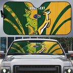South Africa Australia Rugby Custom Auto Sun Shade Springboks Wallabies Together - Aussie Hoodie