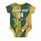 South Africa Australia Rugby Custom Baby Onesie Springboks Wallabies Together