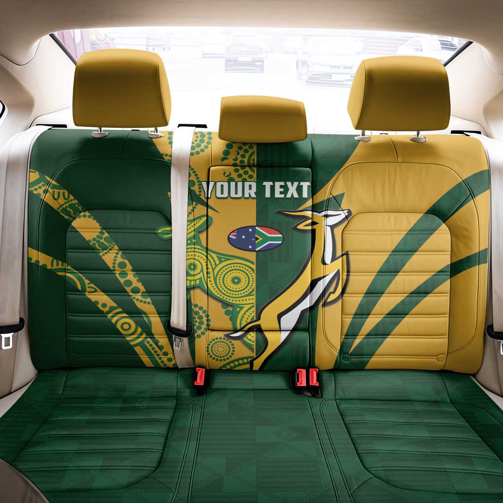 South Africa Australia Rugby Custom Back Car Seat Cover Springboks Wallabies Together - Aussie Hoodie