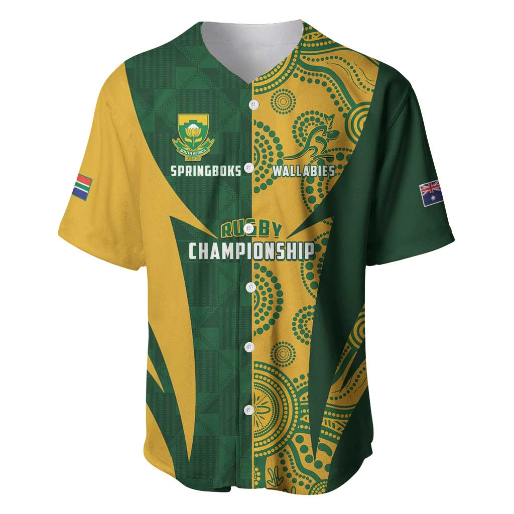 South Africa Australia Rugby Custom Baseball Jersey Springboks Wallabies Together - Aussie Hoodie