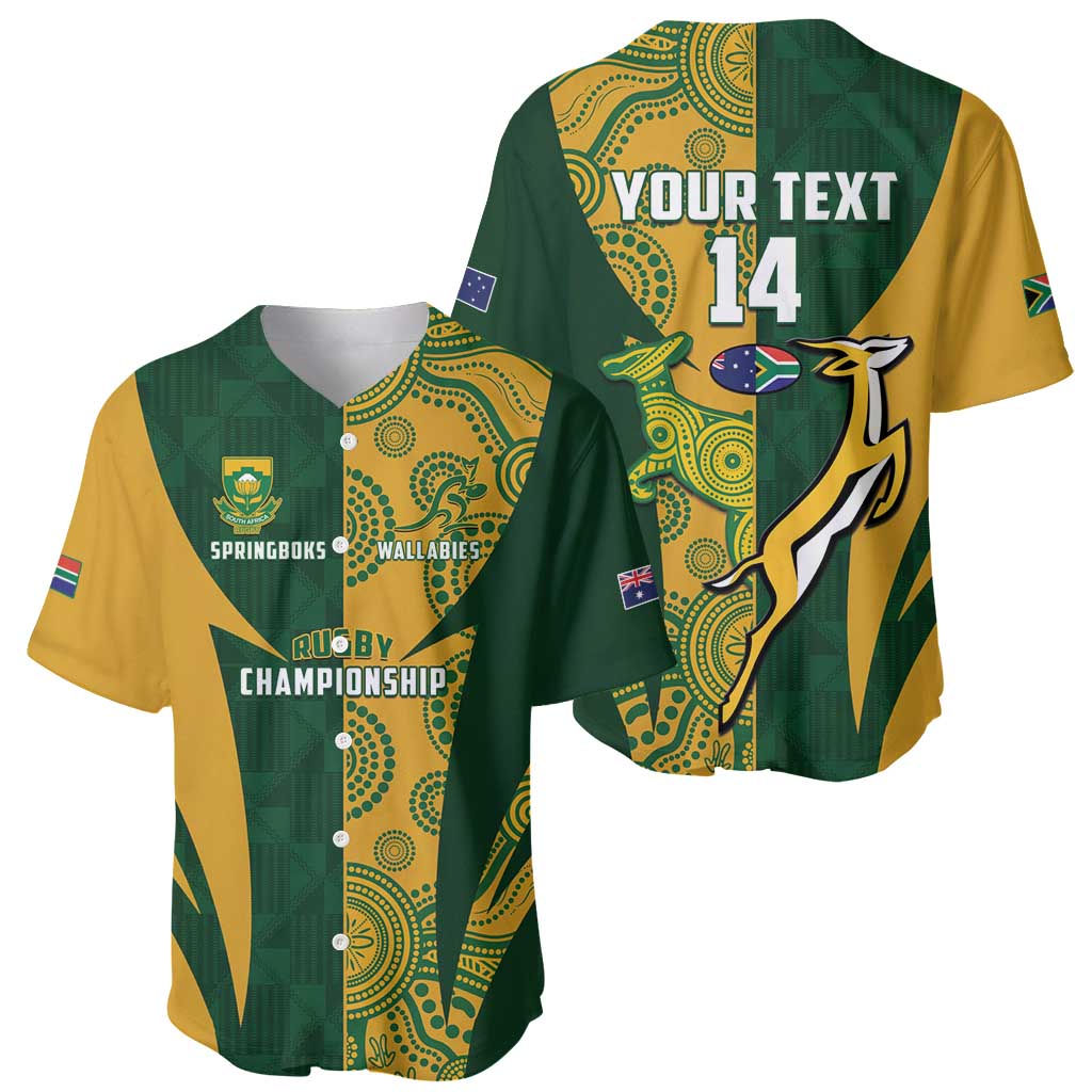 South Africa Australia Rugby Custom Baseball Jersey Springboks Wallabies Together - Aussie Hoodie