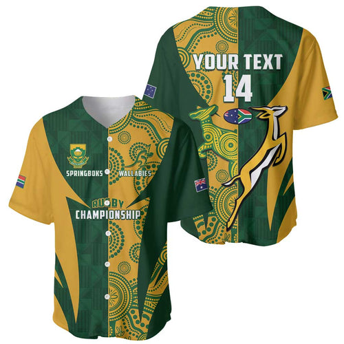 South Africa Australia Rugby Custom Baseball Jersey Springboks Wallabies Together - Aussie Hoodie