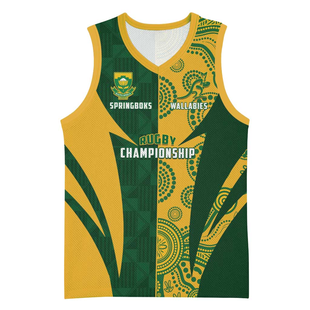 South Africa Australia Rugby Custom Basketball Jersey Springboks Wallabies Together - Aussie Hoodie