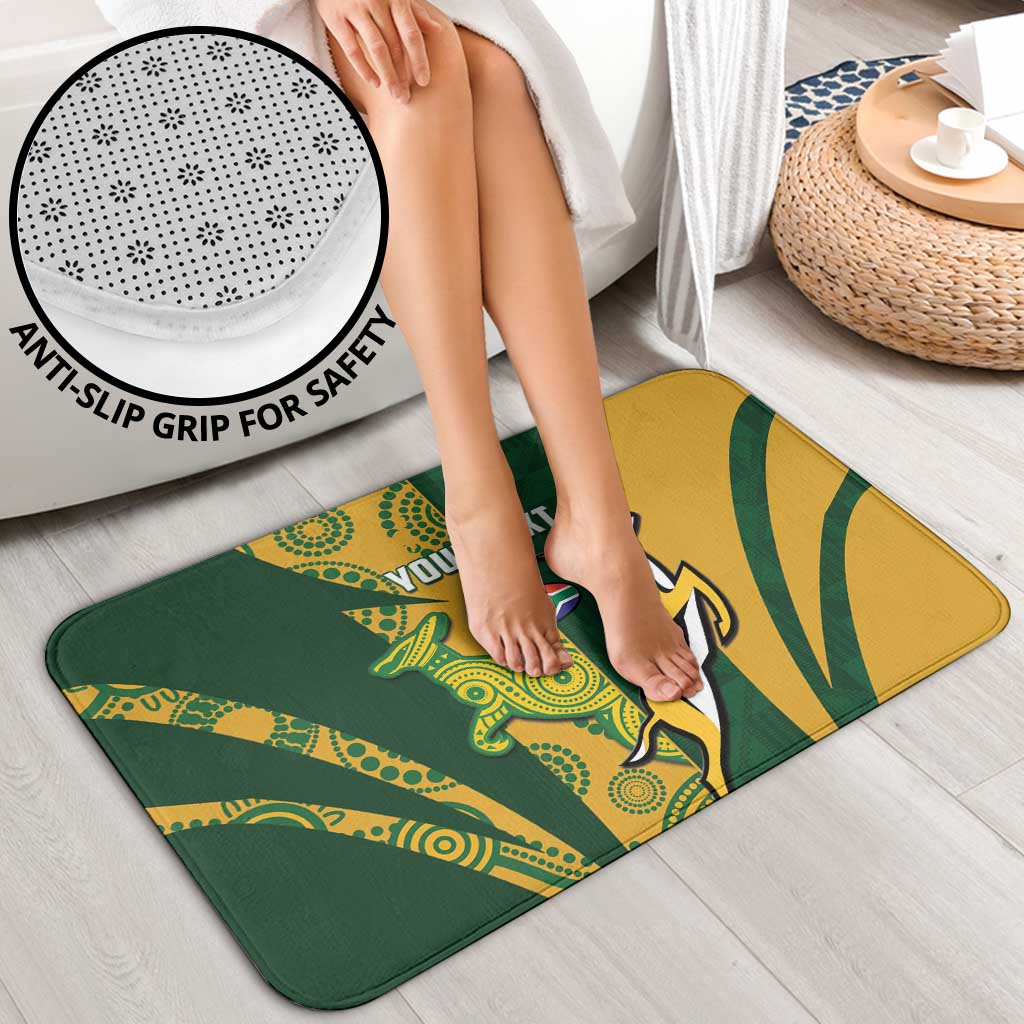 South Africa Australia Rugby Custom Bathroom Set Springboks Wallabies Together - Aussie Hoodie