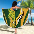South Africa Australia Rugby Custom Beach Blanket Springboks Wallabies Together - Aussie Hoodie