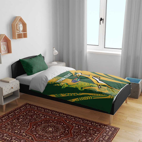 South Africa Australia Rugby Custom Bedding Set Springboks Wallabies Together - Aussie Hoodie