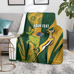South Africa Australia Rugby Custom Blanket Springboks Wallabies Together - Aussie Hoodie