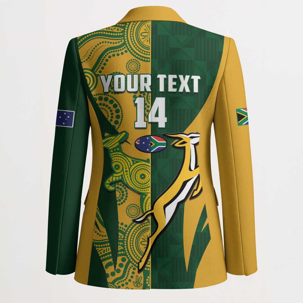 South Africa Australia Rugby Custom Blazer Springboks Wallabies Together - Aussie Hoodie