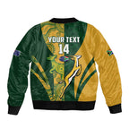 South Africa Australia Rugby Custom Bomber Jacket Springboks Wallabies Together - Aussie Hoodie