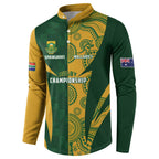 South Africa Australia Rugby Custom Button Sweatshirt Springboks Wallabies Together - Aussie Hoodie