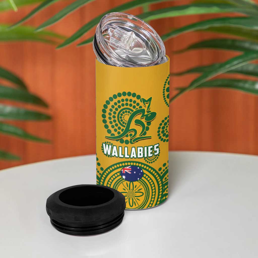 South Africa Australia Rugby 4 in 1 Can Cooler Tumbler Springboks Wallabies Together - Aussie Hoodie