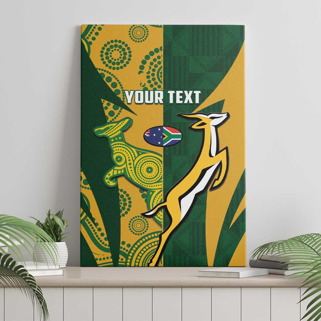 South Africa Australia Rugby Custom Canvas Wall Art Springboks Wallabies Together - Aussie Hoodie