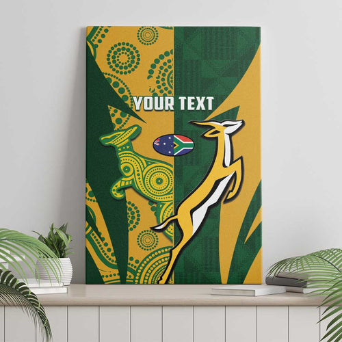 South Africa Australia Rugby Custom Canvas Wall Art Springboks Wallabies Together - Aussie Hoodie