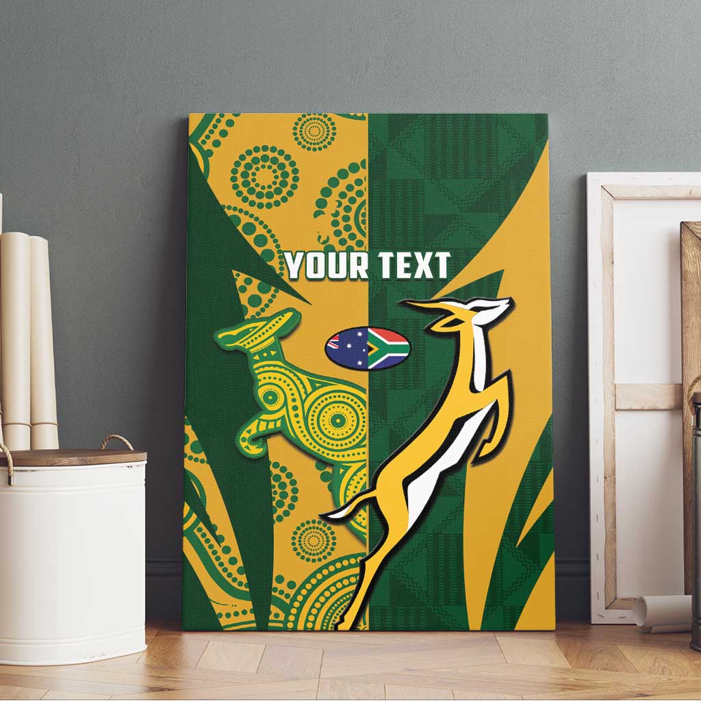 South Africa Australia Rugby Custom Canvas Wall Art Springboks Wallabies Together - Aussie Hoodie