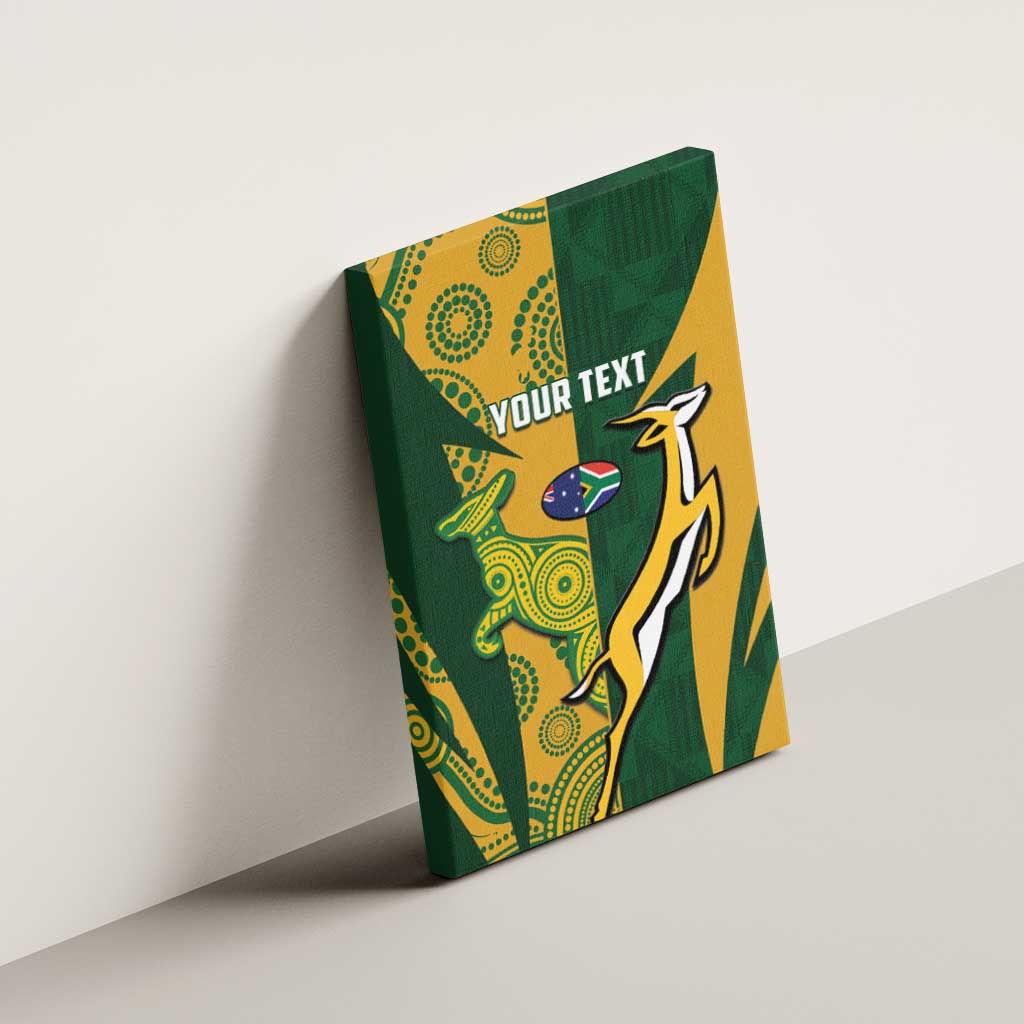 South Africa Australia Rugby Custom Canvas Wall Art Springboks Wallabies Together - Aussie Hoodie