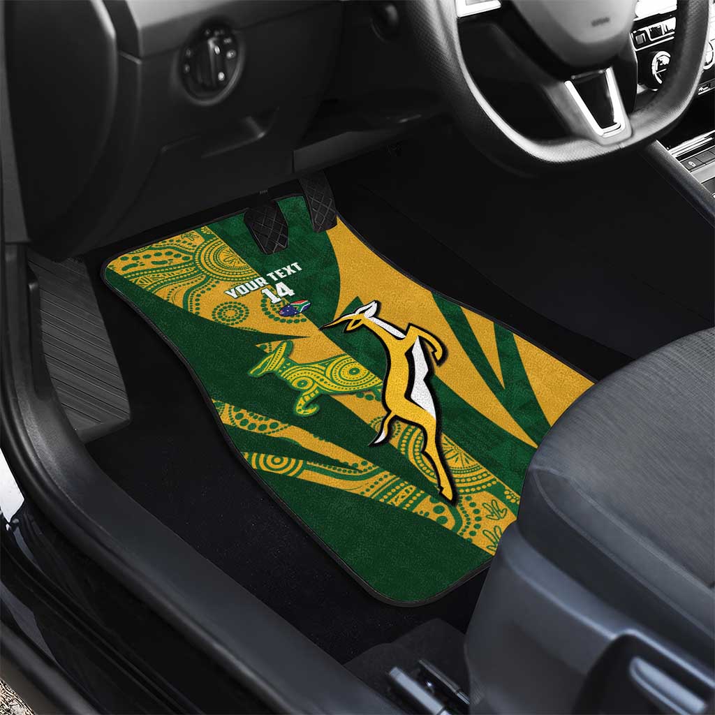 South Africa Australia Rugby Custom Car Mats Springboks Wallabies Together - Aussie Hoodie