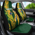 South Africa Australia Rugby Custom Car Seat Cover Springboks Wallabies Together - Aussie Hoodie