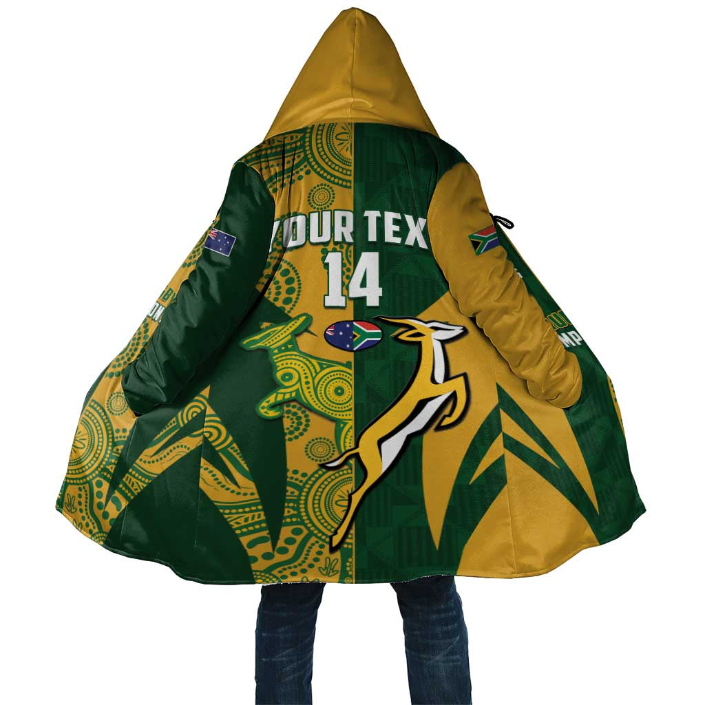 South Africa Australia Rugby Custom Cloak Springboks Wallabies Together - Aussie Hoodie