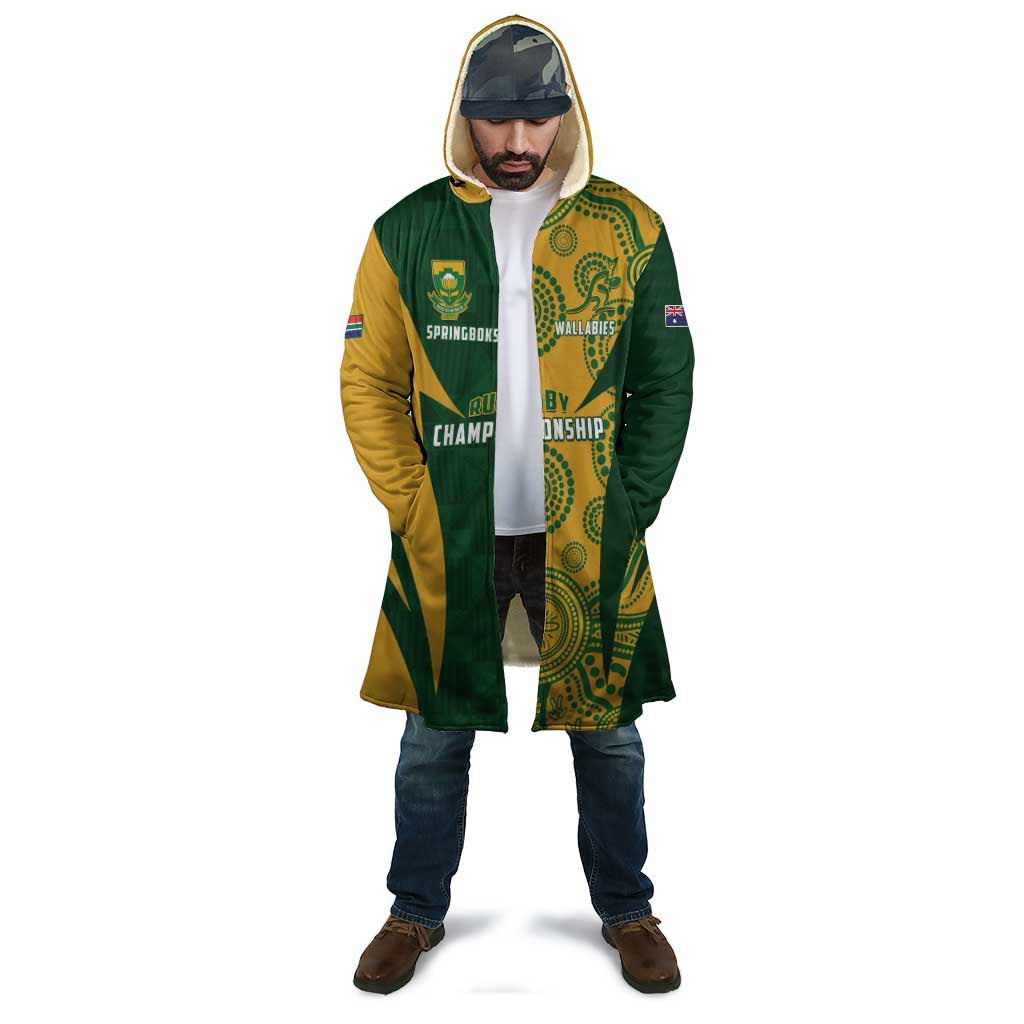 South Africa Australia Rugby Custom Cloak Springboks Wallabies Together - Aussie Hoodie