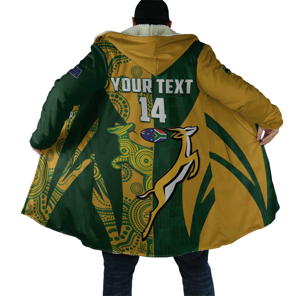 South Africa Australia Rugby Custom Cloak Springboks Wallabies Together - Aussie Hoodie