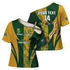 South Africa Australia Rugby Custom Cross Shoulder Shirt Springboks Wallabies Together - Aussie Hoodie