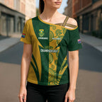 South Africa Australia Rugby Custom Cross Shoulder Shirt Springboks Wallabies Together - Aussie Hoodie