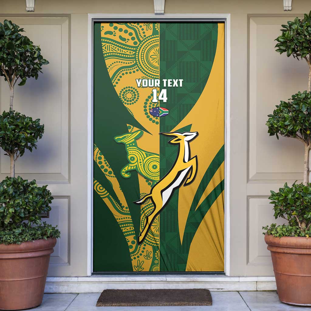 South Africa Australia Rugby Custom Door Cover Springboks Wallabies Together - Aussie Hoodie