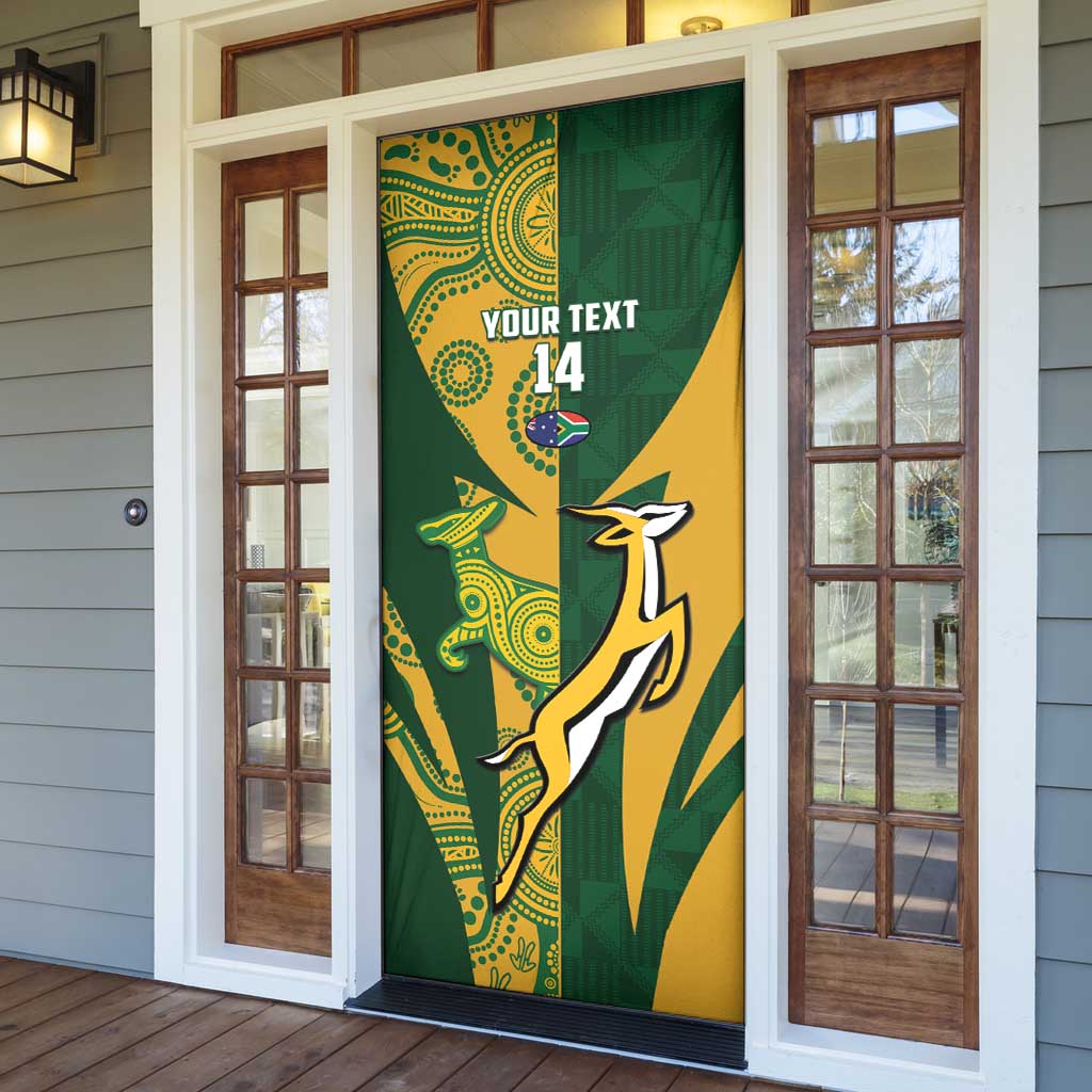 South Africa Australia Rugby Custom Door Cover Springboks Wallabies Together - Aussie Hoodie