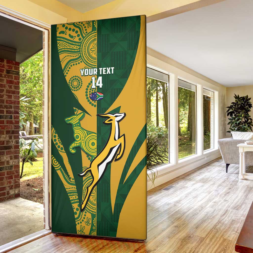 South Africa Australia Rugby Custom Door Cover Springboks Wallabies Together - Aussie Hoodie