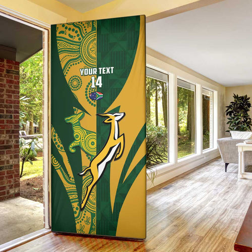 South Africa Australia Rugby Custom Door Cover Springboks Wallabies Together - Aussie Hoodie