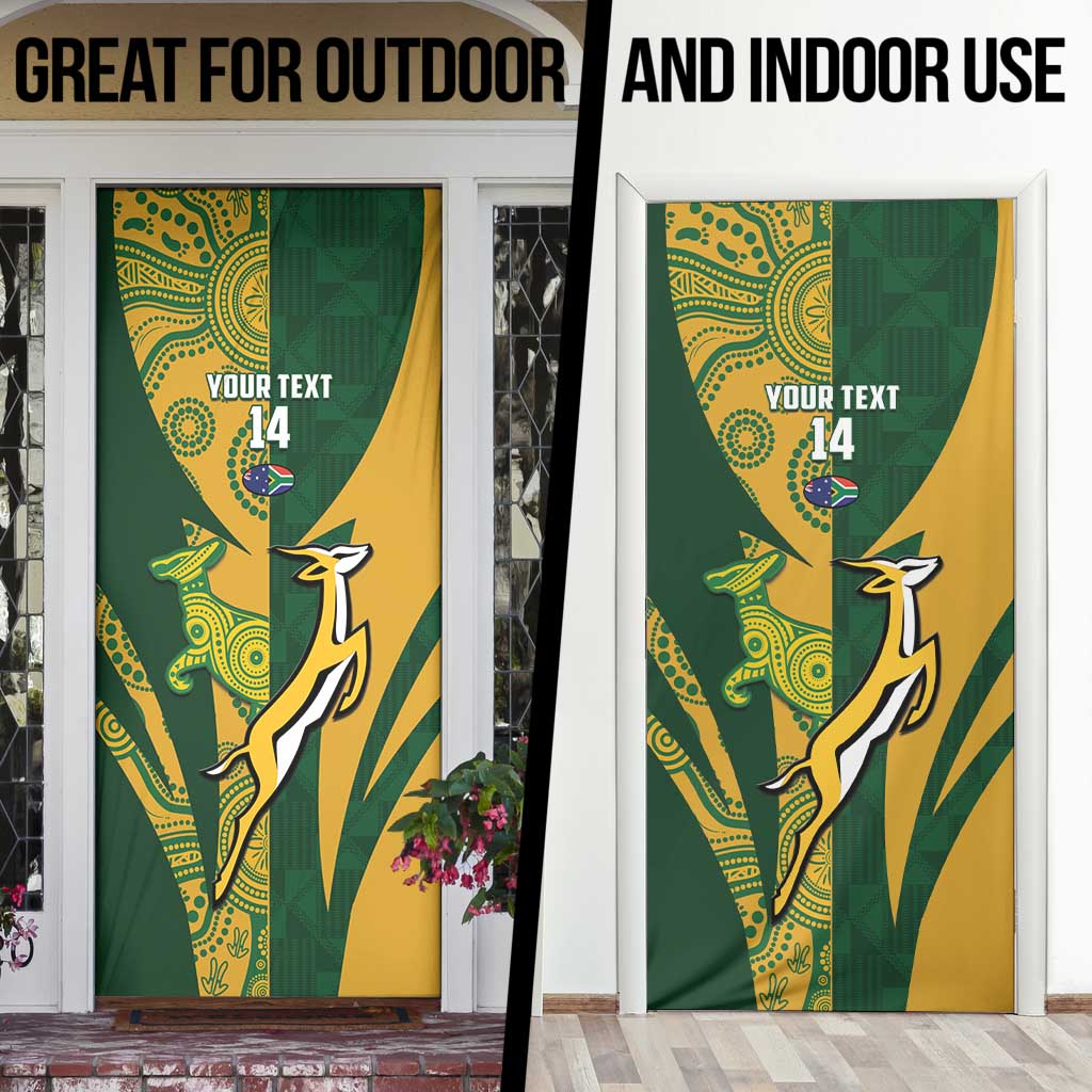 South Africa Australia Rugby Custom Door Cover Springboks Wallabies Together - Aussie Hoodie