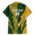 South Africa Australia Rugby Custom Family Matching Mermaid Dress and Hawaiian Shirt Springboks Wallabies Together - Aussie Hoodie