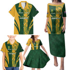 South Africa Australia Rugby Custom Family Matching Puletasi and Hawaiian Shirt Springboks Wallabies Together - Aussie Hoodie
