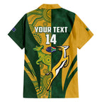 South Africa Australia Rugby Custom Family Matching Puletasi and Hawaiian Shirt Springboks Wallabies Together - Aussie Hoodie