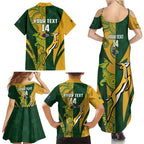 South Africa Australia Rugby Custom Family Matching Summer Maxi Dress and Hawaiian Shirt Springboks Wallabies Together - Aussie Hoodie
