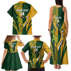 South Africa Australia Rugby Custom Family Matching Tank Maxi Dress and Hawaiian Shirt Springboks Wallabies Together - Aussie Hoodie